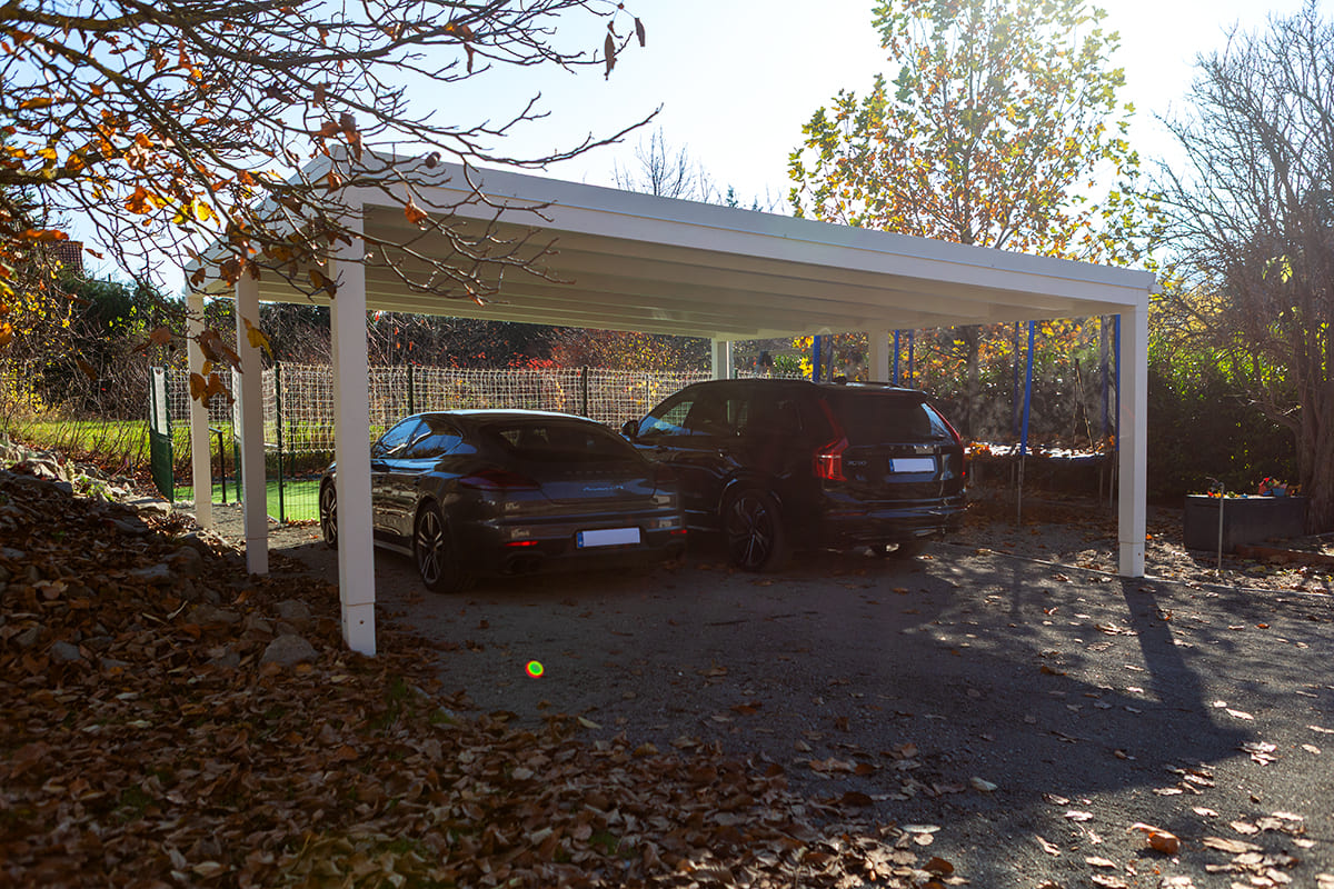 Deluxe Quick kocsibeálló fából, prémium minőségű autóbeálló elérhető áron