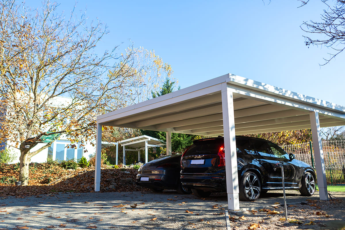 Deluxe Quick kocsibeálló fából, prémium minőségű autóbeálló elérhető áron