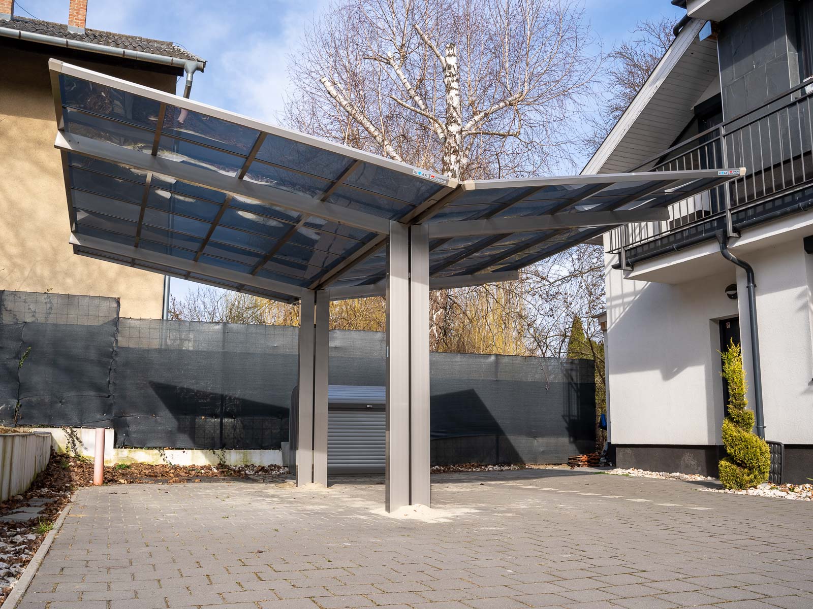 Ximax kocsibeálló ötletek, dupla kocsibeálló, előregyártott kocsibeálló