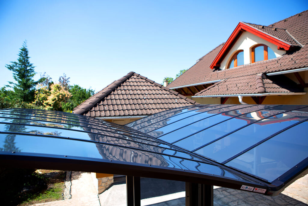 Ximax kocsibeálló ötletek, előregyártott kocsibeálló, dupla kocsibeálló, alumínium vázzal és polikarbonát tetővel