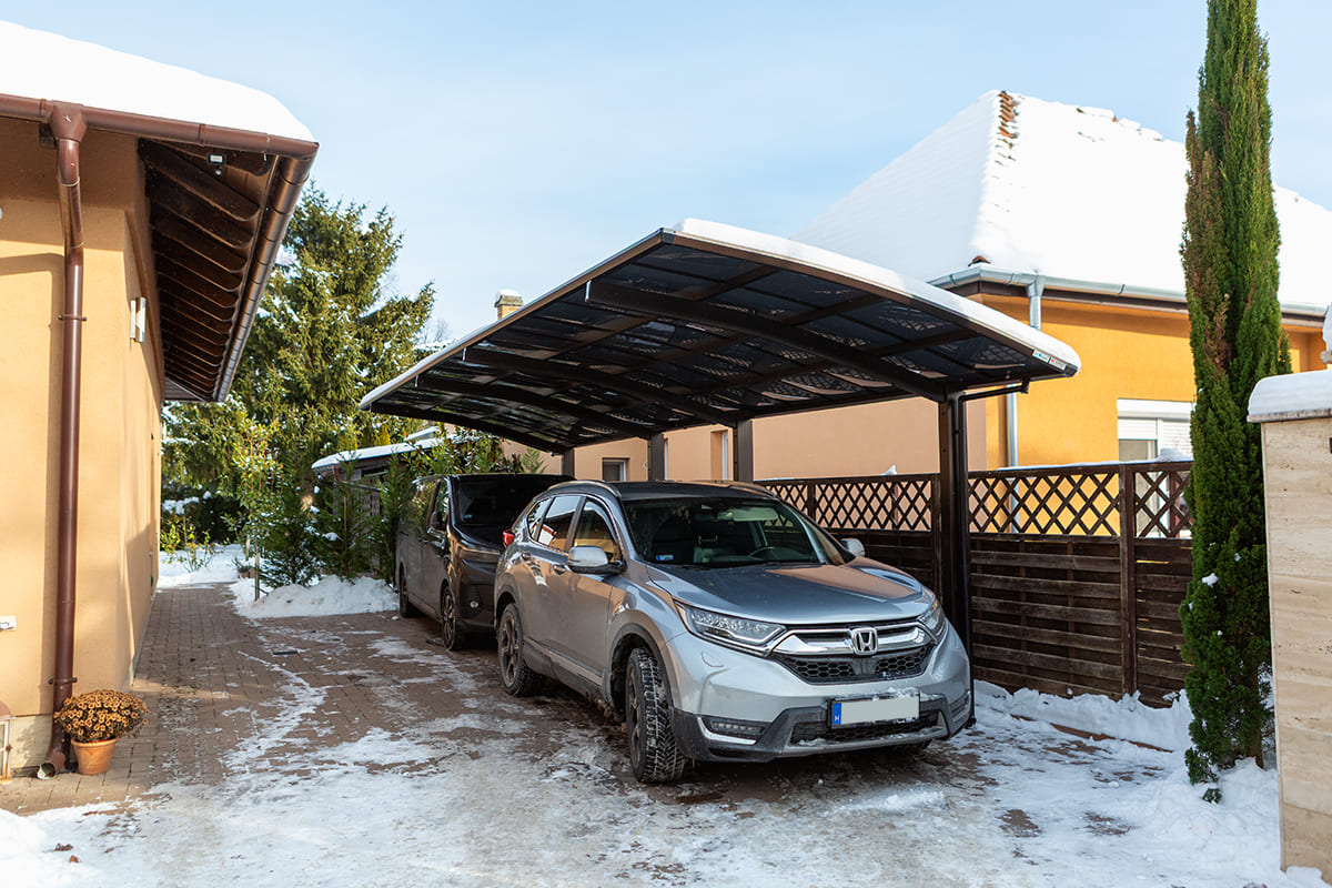 Ximax alumínium kocsibeálló ötletek polikarbonát tetővel télre