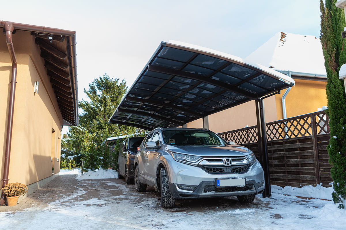 Ximax alumínium kocsibeálló ötletek polikarbonát tetővel télre