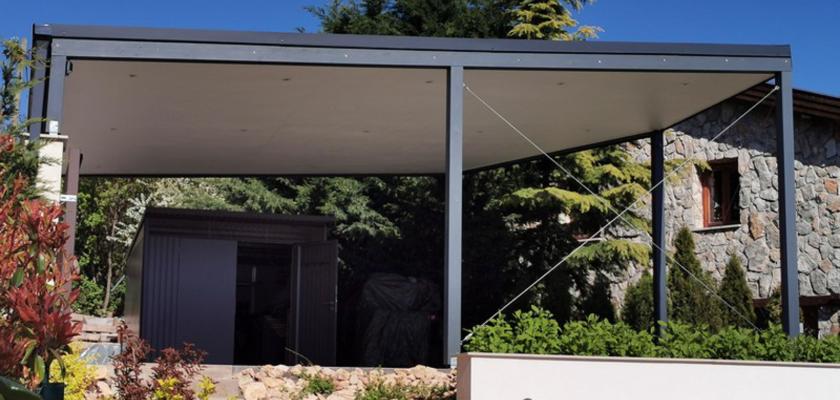 Fémhatású ragasztott fa kocsibeálló _Deluxe _Building_2