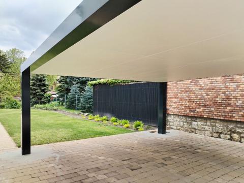 Aluminium kocsibeallo trapez lemez fedes deluxe building 1