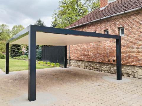 Aluminium kocsibeallo trapez lemez fedes deluxe building 12