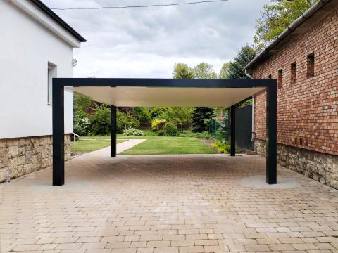 alumínium kocsibeálló trapéz lemez fedés_Deluxe_Building_1