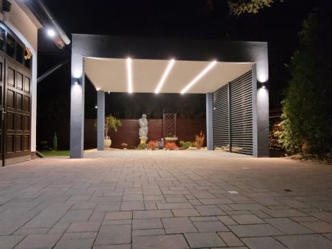 Modern kocsibeálló LED csík világítással 09