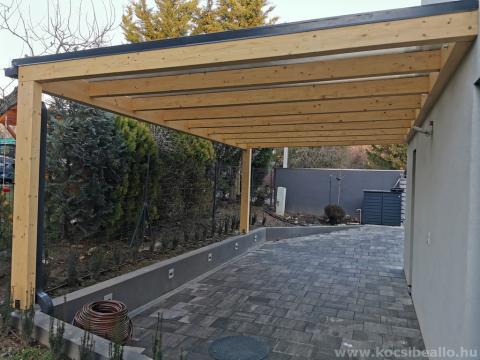 Nyitott egyedi gyártású kocsibeálló 03