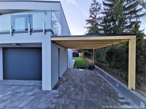 Nyitott egyedi gyártású kocsibeálló 06