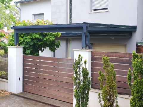 ragasztott fa kocsibeálló polikarbonát fedéssel Deluxe Building