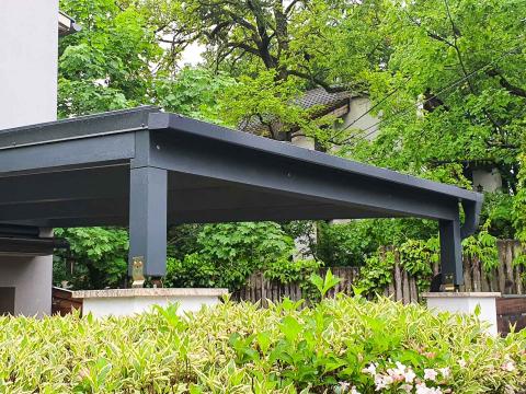 ragasztott fa kocsibeálló polikarbonát fedéssel Deluxe Building_7